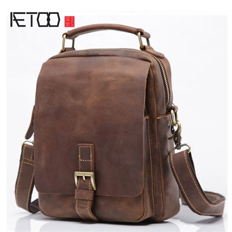 Мужской кожаный портфель AETOO мужская сумка-мессенджер кожаная сумка в Гуанчжоу