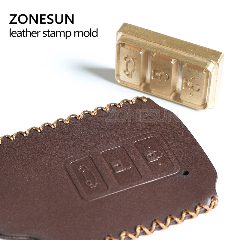 ZONESUN Персонализированная медная латунная штамповка деревянная кожаная бумажная
