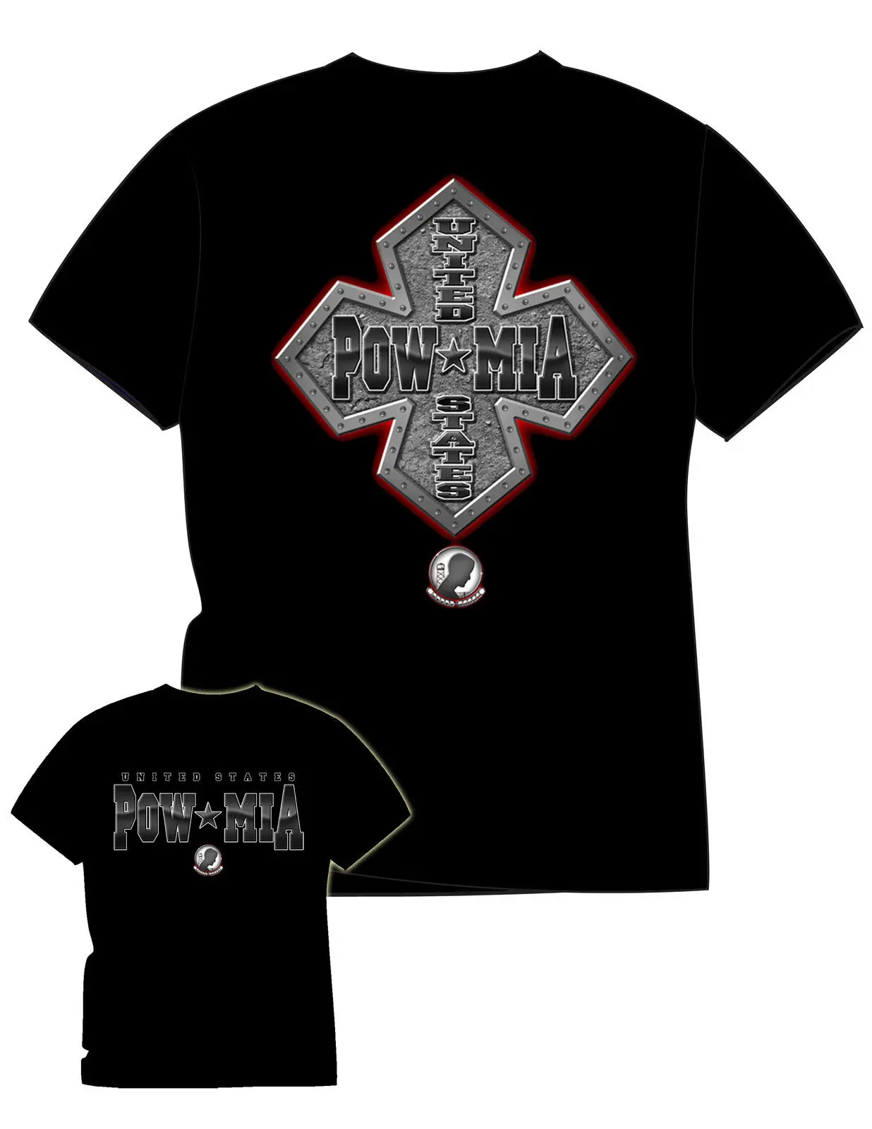 USMC CROSS футболка Армейская военно-морские силы POW-MIA Ветеран Вьетнама | Мужская