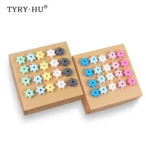 50 шт., силиконовые бусины для детского прорезывателя зубов