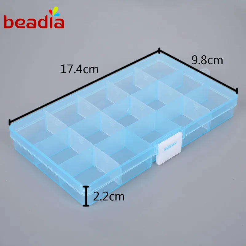 Регулируемая прозрачная шкатулка для ювелирных изделий 10 ячеек 17 4*9 8*2 2 см |