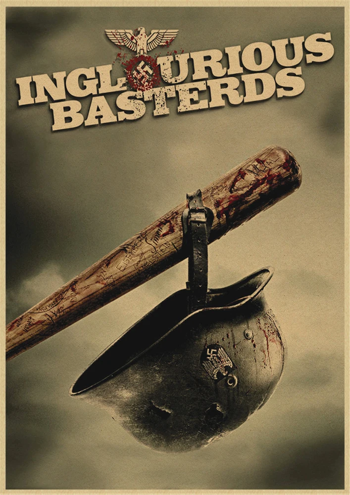 Inglourious Basterds Квентин Тарантино Классические фильмы домашний интерьер украшения Крафт Фильм плакат рисунок core наклейки на стену