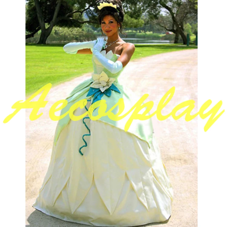 Женское нарядное платье для взрослых женщин принцесса и лягушка Тиана Косплей