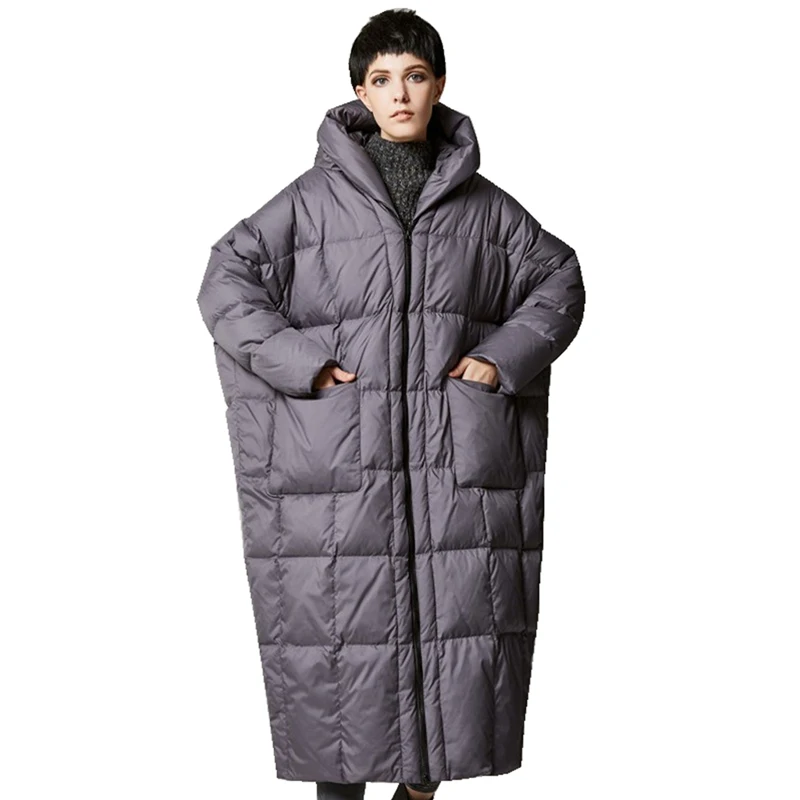 (TopFurMall) европейские зимние женские парки пуховые пальто с капюшоном Женская