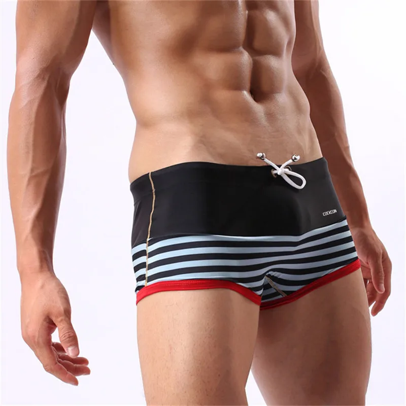 Zwembroek Man Strip Printing Swimsuit Bottoms Swimming Shorts For Men Trunks Men's Sportswear Beachwear CXYK1 |