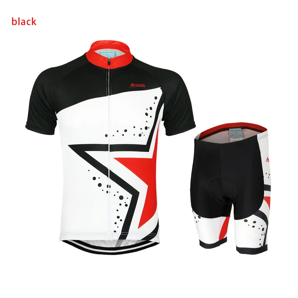 ARSUXEO мужские велосипедные рубашки с коротким рукавом MTB Джерси велосипед звезда