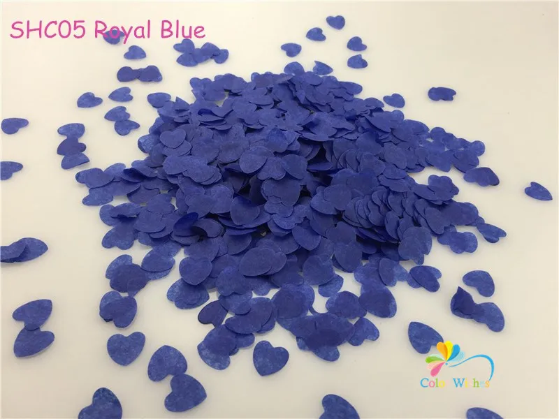 SHC05 Royal Blue 1,5 см 10 г(1000 шт) розовое золото смешанный в форме сердца бумажный воздушный шар "Конфетти" Стол Конфетти Свадебные принадлежности - Цвет: SHC05 Royal Blue