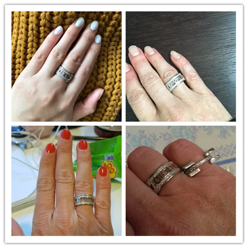 

Vintage Antique Retro Silver Color Rings Jewelry CZ Zirconic Crystal Ring For Women Engagement Wedding Band anillos anel