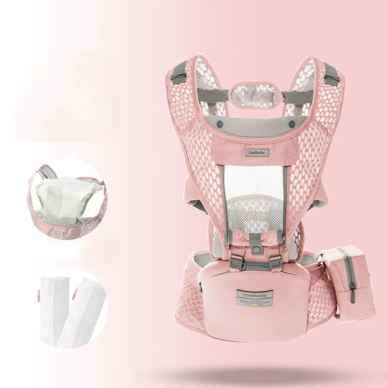 1 Ibelibaby Детские переноски, дышащая сетка, новорожденный Хипсит(пояс для ношения ребенка), защита от o-ног, Детские аксессуары 360 - Цвет: 1