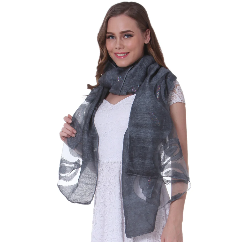 Модный Шелковый шарф весна лето Шаль Зима осень накидка хиджаб пляжная одежда