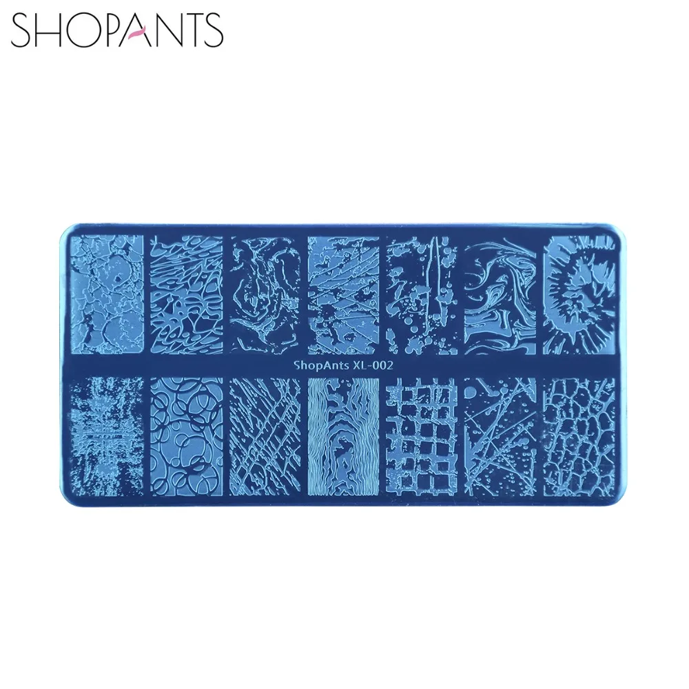 Shomants штамповочные пластины 6*12 см из нержавеющей стали с мраморным геометрическим узором для дизайна ногтей DIY Дизайн ногтей изображение пластины трафарет