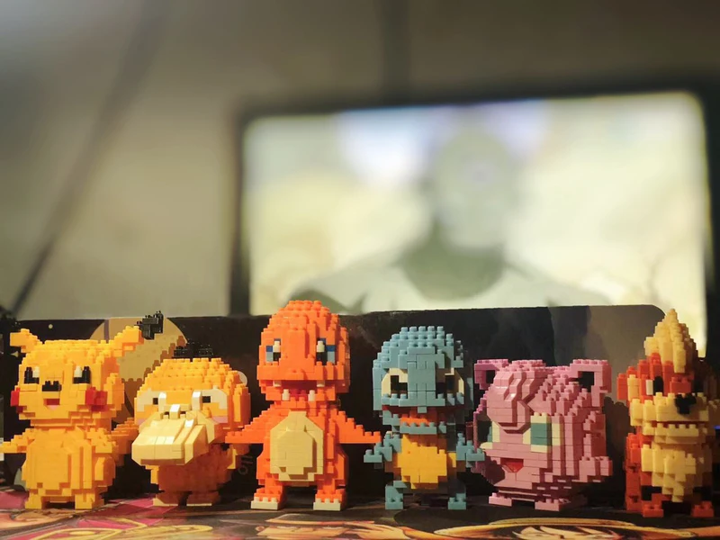 LNO аниме Pocket Monster Pikachu Koffing Psyduck Poliwhirl Meowth Mudkip Piplup DIY алмазные мини строительные блоки игрушка без коробки