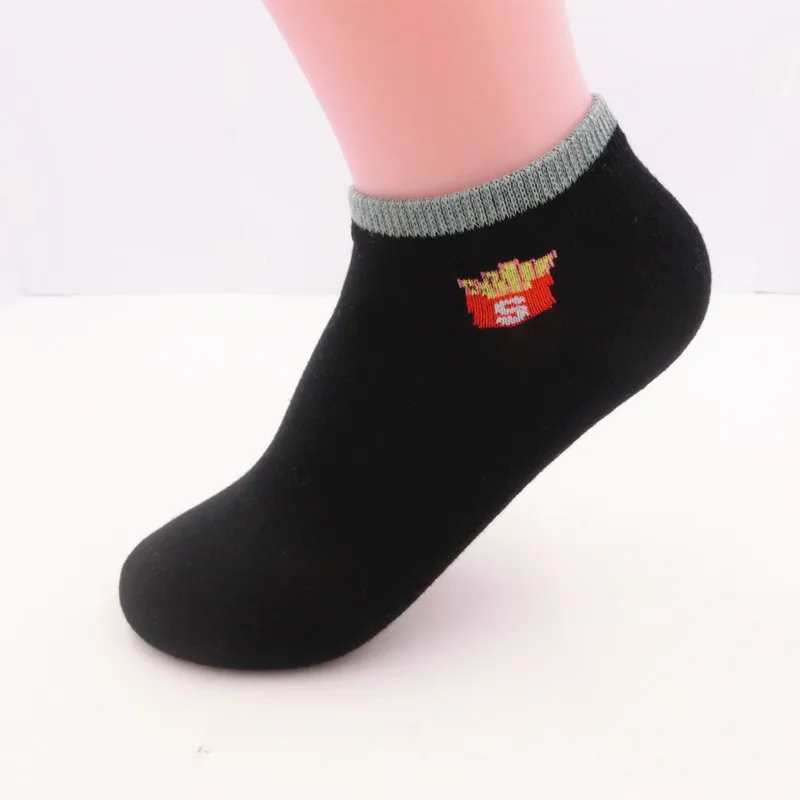 Модные стильные мягкие дышащие хлопковые носки женские черные серые розовые с