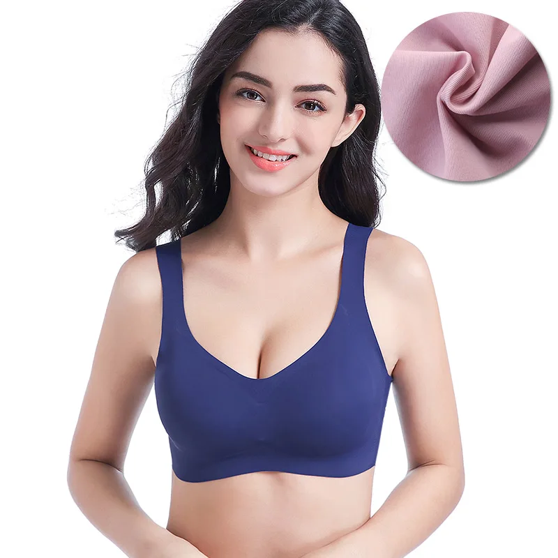 Women Bra Fitness Tank Tops Modal Vest Deep V Push UP Seamless No Rim One-Piece Sleeping Underwear Sexy Smooth XL | Женская одежда