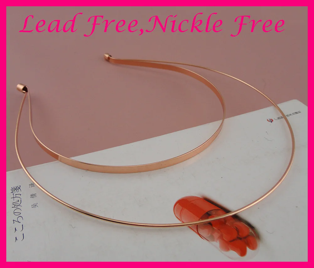 

10PCS Rose Golden Plain Double Layers double Wires metal Hair Headbands hairbands at nickle free and lead free,BARGAIN for BULK