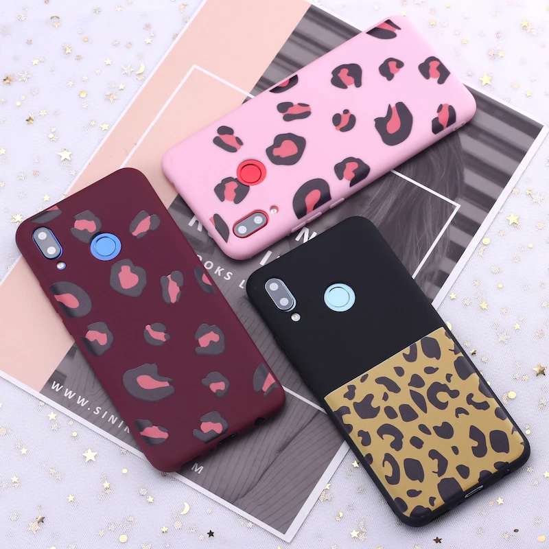 For Huawei Honor Mate 10 20 Nova P20 P30 P40 P Smart Leopard Print Pink Sexy Candy Silicone Phone Case Cover Capa Fundas | Мобильные