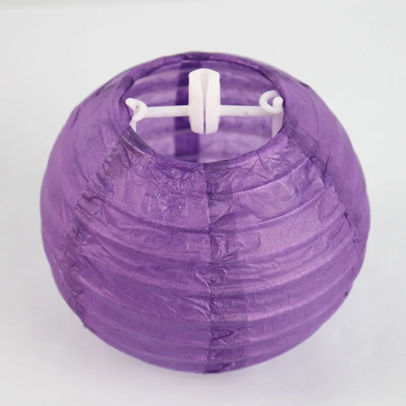 purple Zilue 20 шт./лот 4 дюйма 10 см японская мини рисовая бумажная лампа фонарь шар Висячие Детские душевые Свадебные Lampion вечерние украшения - Цвет: purple