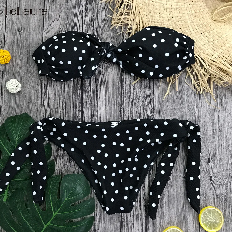 Женский купальник бикини с пуш апом и узором в горошек 2019|wear womens|wear beachwomen wearing bikini |