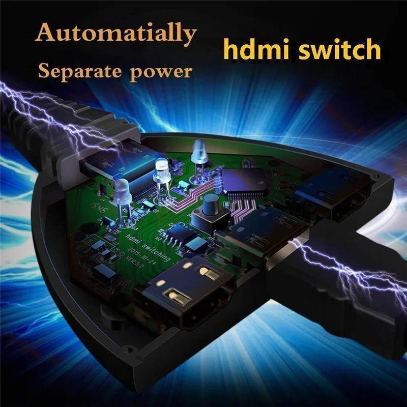 HDMI Splitter 3 Ports Switcher Cable 1.4b 1080P for DVD HDTV Xbox PS3 PS4 in 1 out Port Hub Switch |