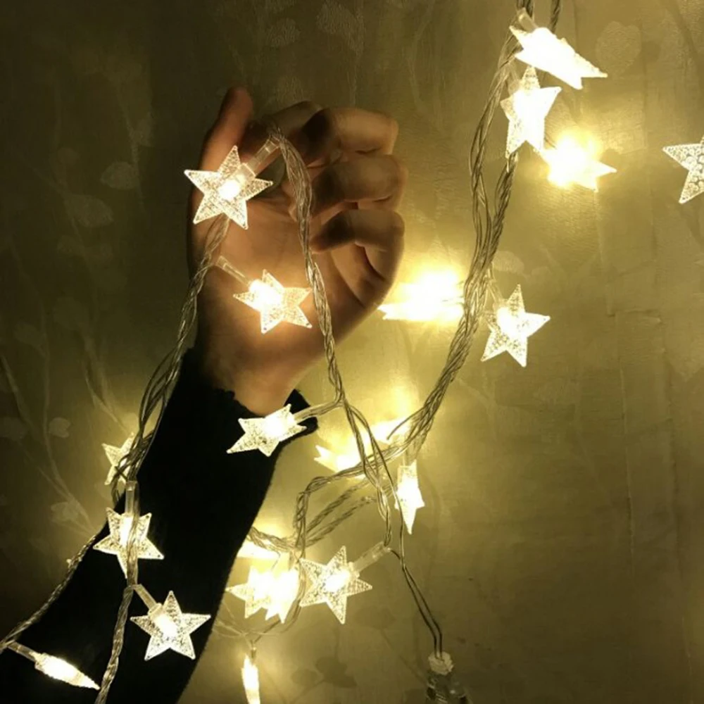СВЕТОДИОДНАЯ Гирлянда со звездами 3/5/10 м|fairy lights wedding|lighting weddingslight christmas |