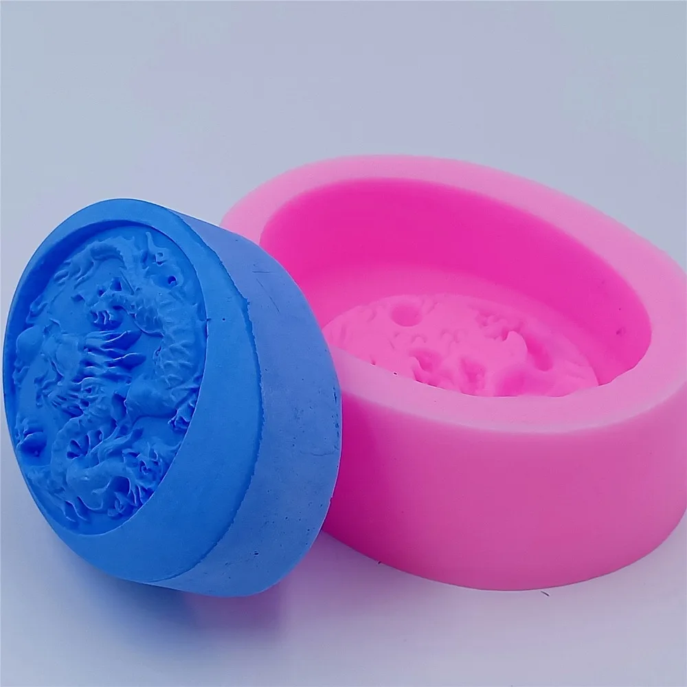 Китайский дракон DIY формы для мыла 3D Овальные силиконовые ручной работы|form for|diy soap