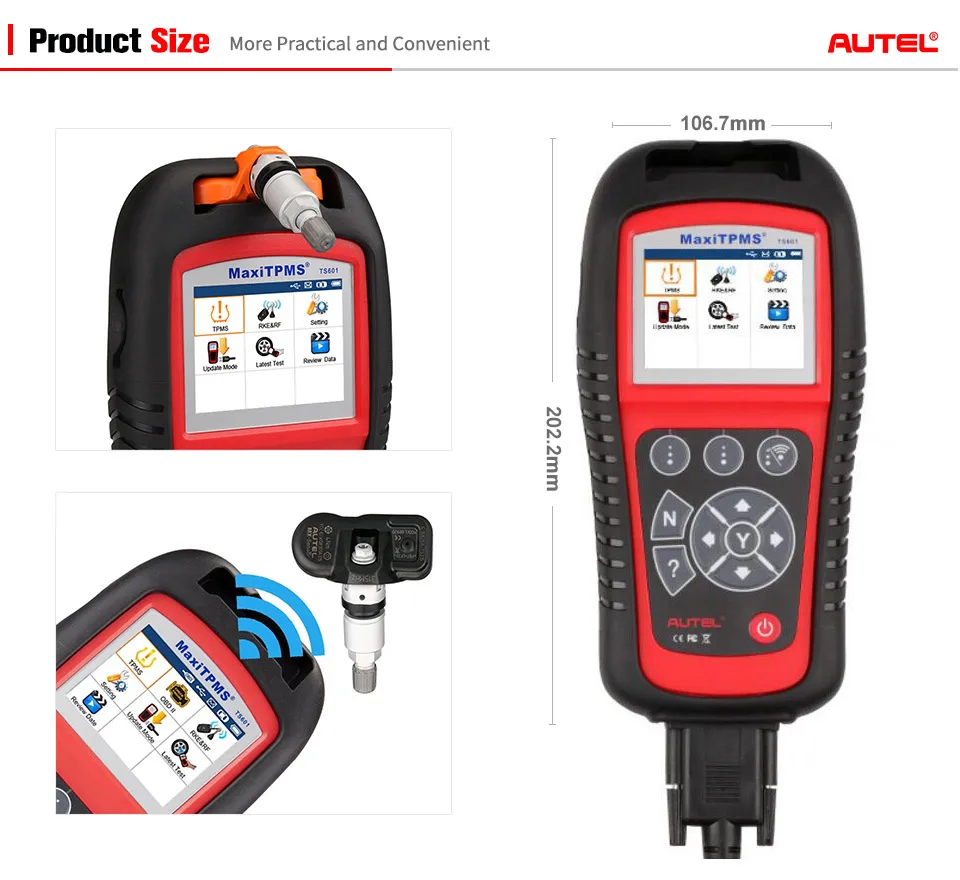 AUTEL MaxiTPMS TS601 TPMS активатор давления в шинах полный TPMS инструмент для программирования активации система мониторинга шин сканер Инструменты