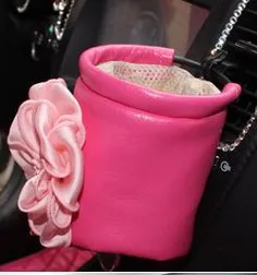 storage bag Аксессуары для автомобиля для девочек и женщин, комплект с розовой розой, универсальное использование - Название цвета: storage bag