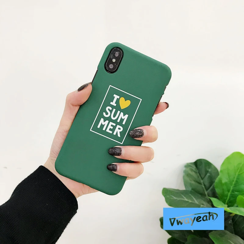 Любовь Сердце для IPhone X 10 6 6S 7 8 плюс простоте творчески текст Письма Алфавит Лето