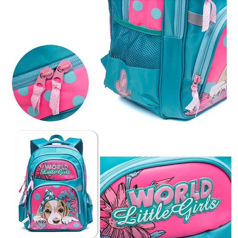 Начальной школы сумки для девочек студентов мультфильм печати рюкзак Для детей