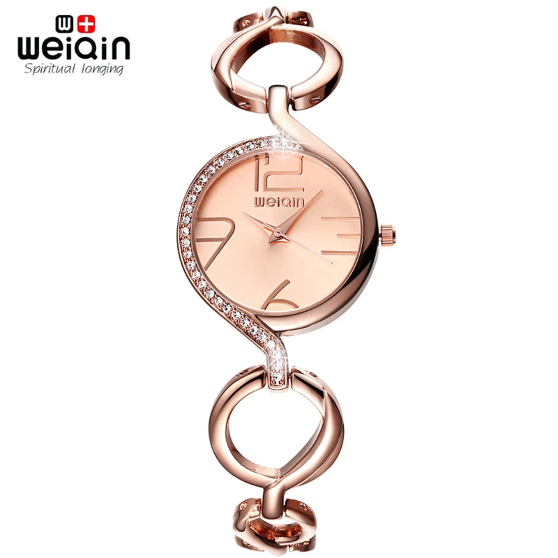 

WEIQIN Brand Luxury Crystal Gold Watches Women Fashion Bracelet Watch Quartz Shock Waterproof Relogio Feminino orologio donna