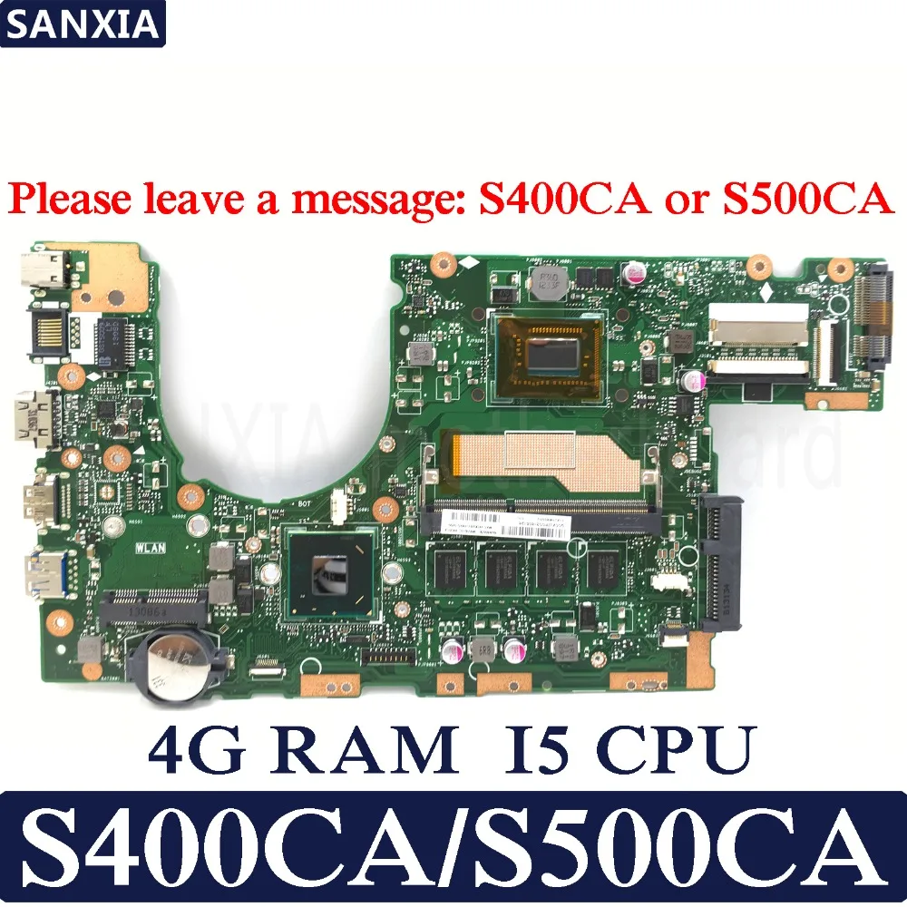 KEFU S400CA материнская плата для ноутбука ASUS VivoBook S500CA S400C S500C оригинальная материнская плата 4Гб-RAM I5-3317U