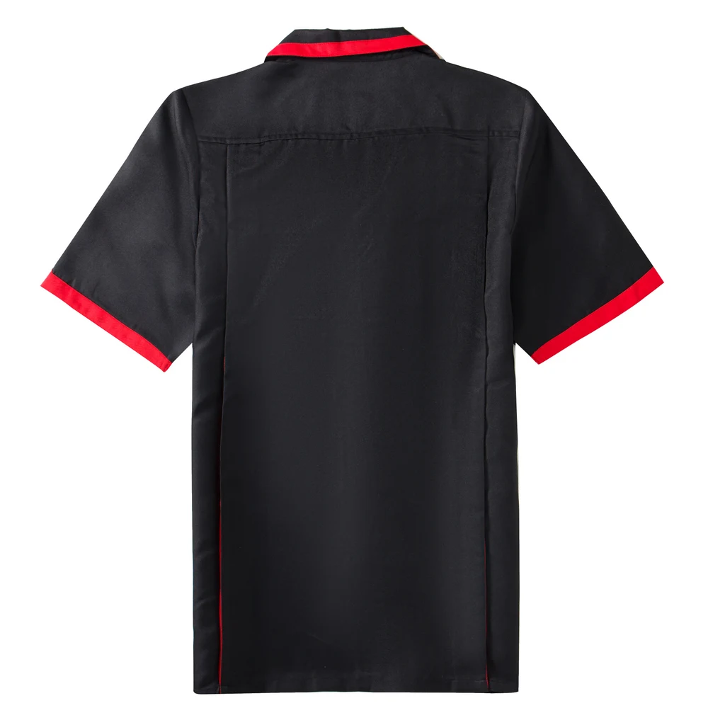 Мужская рубашка с отложным воротником коротким рукавом|rockabilly shirts men|mens dress shirtsdress