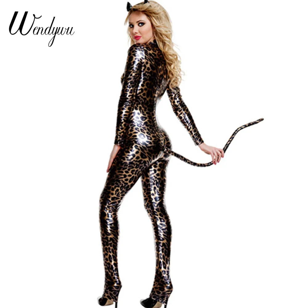 Женский комбинезон с длинным рукавом Wendywu пикантные Комбинезоны для косплея