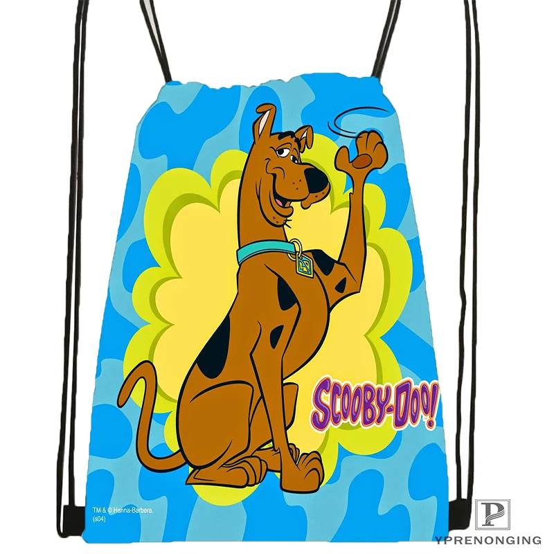 Custom HD Scooby Doo Drawstring рюкзак сумка милый детский (Черная задняя часть) 31x40 см #180531 03