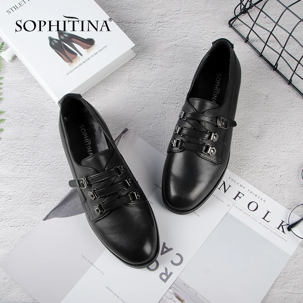 SOPHITINA/Новинка 2019г.Обувь для женщин на плоской подошве Ботиночки модные с