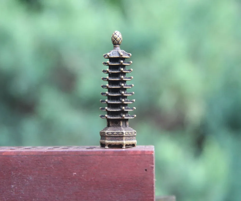 5 см китайская чистая бронза девять слоев фотолампа | Дом и сад