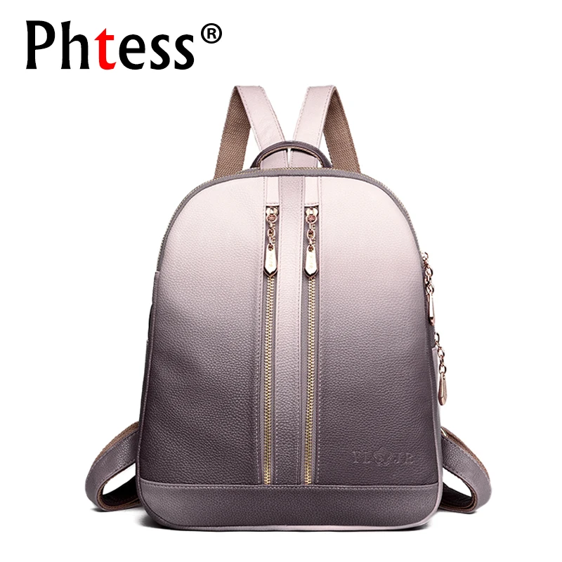 Женский кожаный рюкзак для путешествий повседневный школьный девушек 2019|Женские