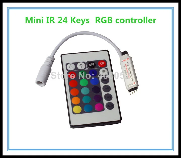 10 шт./лот 24key RGB Контроллер 12 В 144 Вт СВЕТОДИОДНЫЕ Ленты мини ИК-Пульт в Наличии