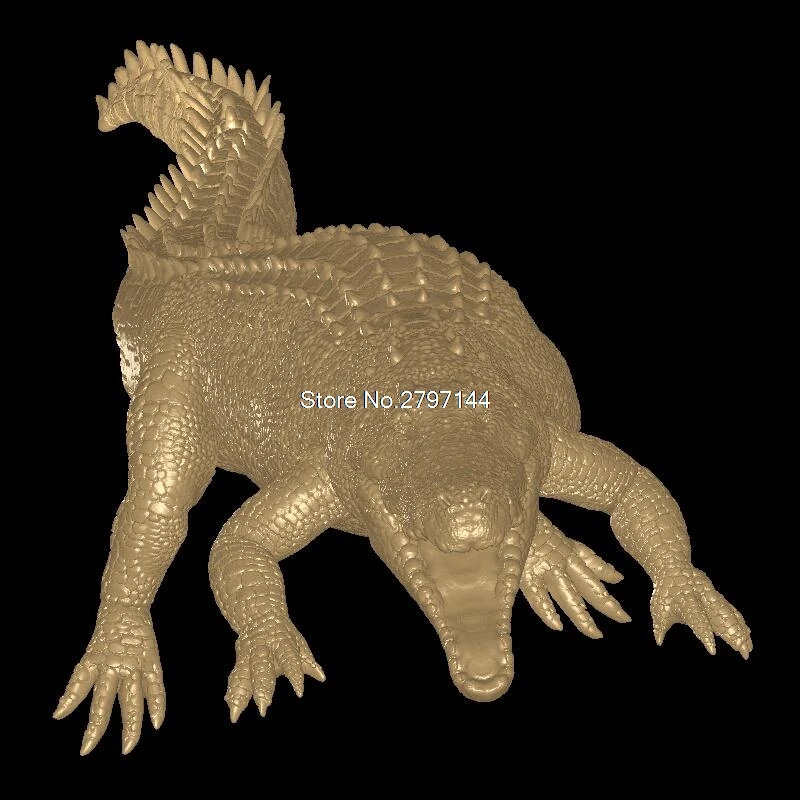 Крокодил 3d модель STL рельеф для ЧПУ формат рельефная роутер 3-осевой гравер ArtCam |