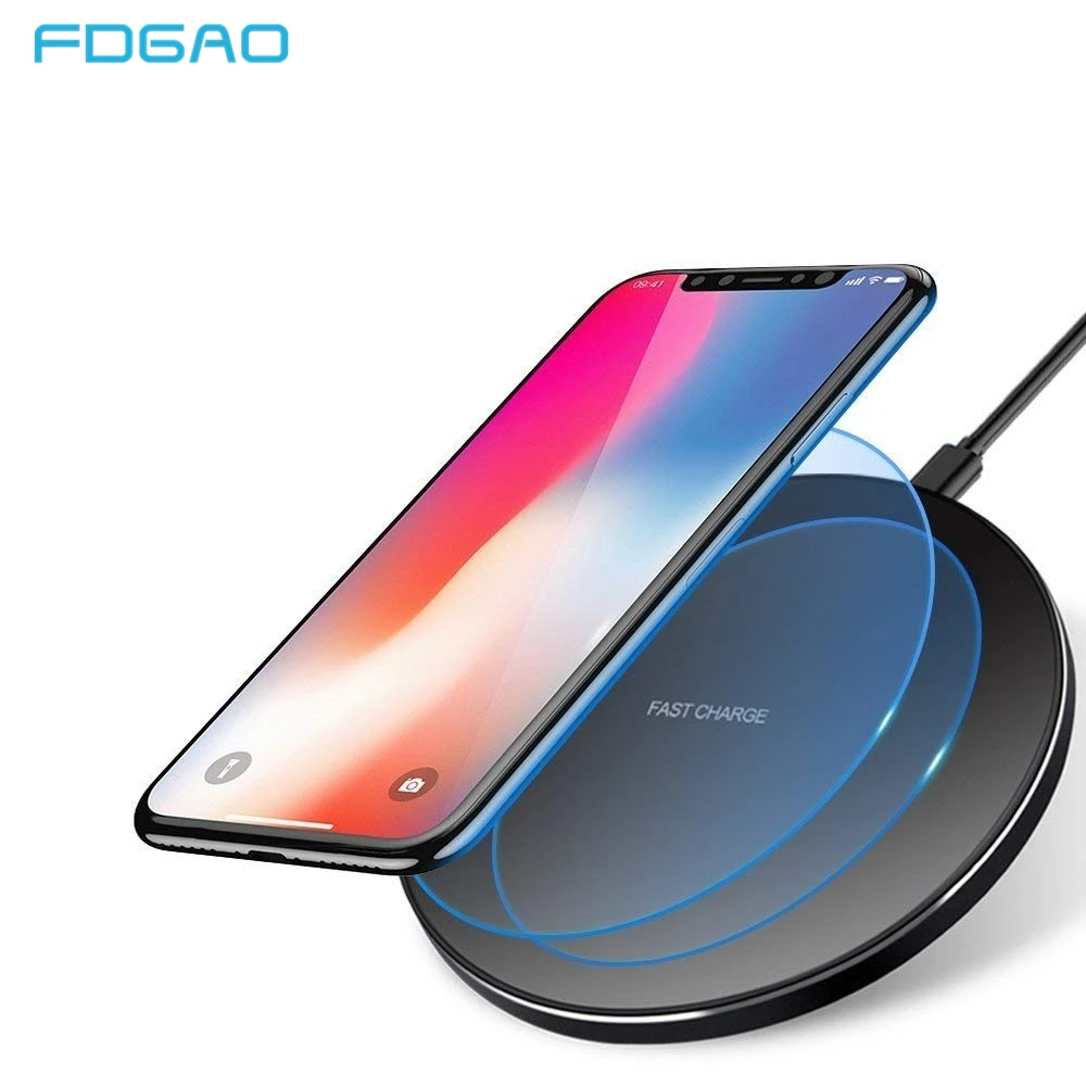 

Беспроводное зарядное устройство FDGAO 10 Вт для Samsung S20 S10, быстрая Беспроводная зарядная площадка для iPhone 12, 11 Pro, XR, XS, X, 8, Xiaomi, Huawei