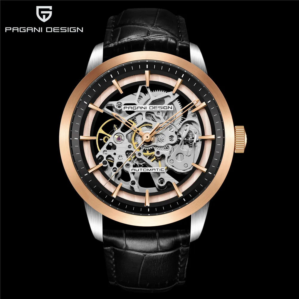 Модные Роскошные Брендовые Часы PAGANI с кожаным Tourbillon, автоматические механические мужские часы, военные водонепроницаемые часы, мужские часы