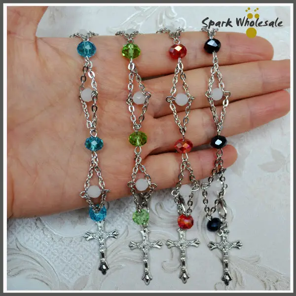 5 шт./лот оригинальный дизайн католический браслет четки с кристаллами