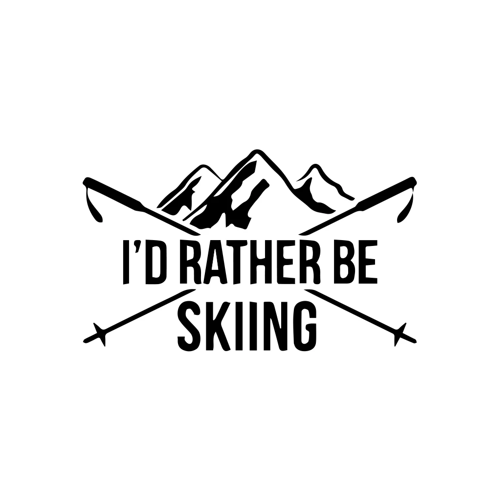 

16.4cm*10cm Love Skiing Funny Words Outdoor Sport Car Motorcycle Decal Stickers Styling Exterior Accessories