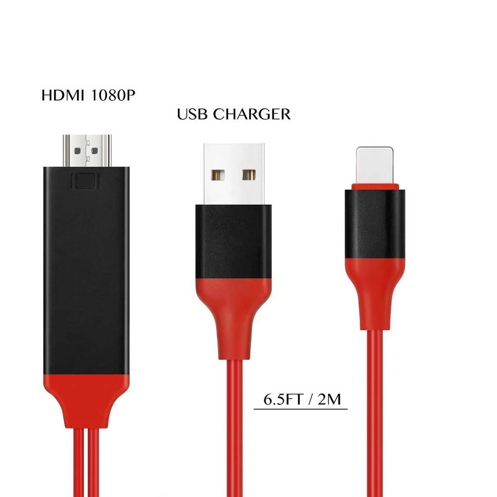 HDMI кабель FORNORM 1080P с Lightning на HD TV адаптер для телевизора USB iPhone5 5S 6 Plus 6S 7 8Plus|hdmi cable|cable