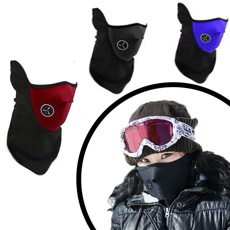 Зимняя мужская и женская велосипедная маска теплые флисовые велосипедные маски