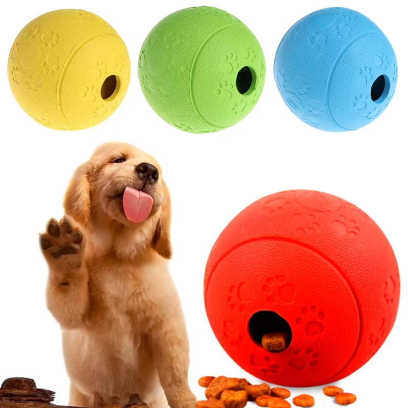 

Горячая резиновая игрушка для животных диспенсер для еды мяч собака кошка Жевательная тренировка лечение Интерактивная