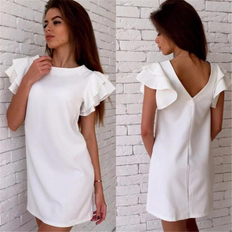 Vestidos Mujer Verano 2016 Женщины Урожай С Коротким Рукавом Летнее Платье Бабочка Пляж