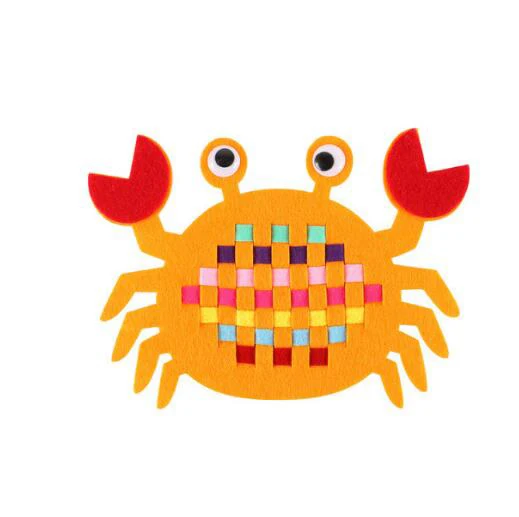 Crab Детский сад Руководство Diy ткань Развивающие Игрушки для раннего обучения Монтессори обучения математике игрушки - Цвет: Crab
