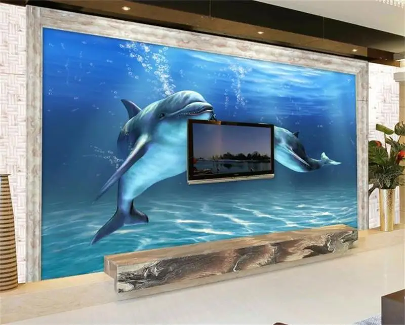 Настенные 3D-обои на заказ для гостиной нетканые настенные Стикеры с морским