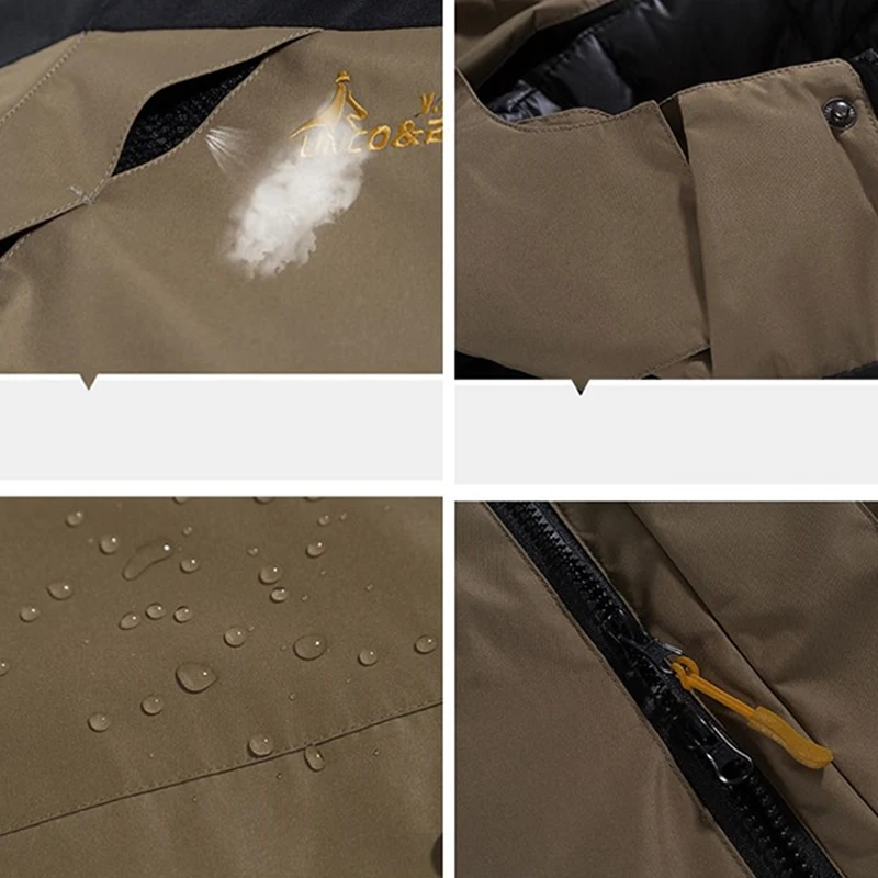 Зимние женские куртки из 2 предметов спортивные водонепроницаемые пальто с